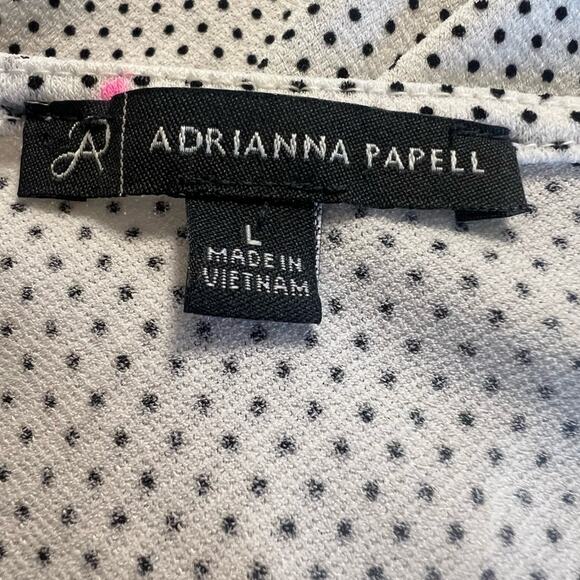 ADRIANNA PAPELL SLEEVELESS V-NECK RUFFLE WOMENS BUSINESS DRESS BLOUSE - Picture 6 of 8